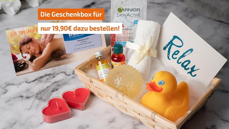 Geschenkbox zu Welllness Erlebnissen - Der Inhalt wird vorgestellt