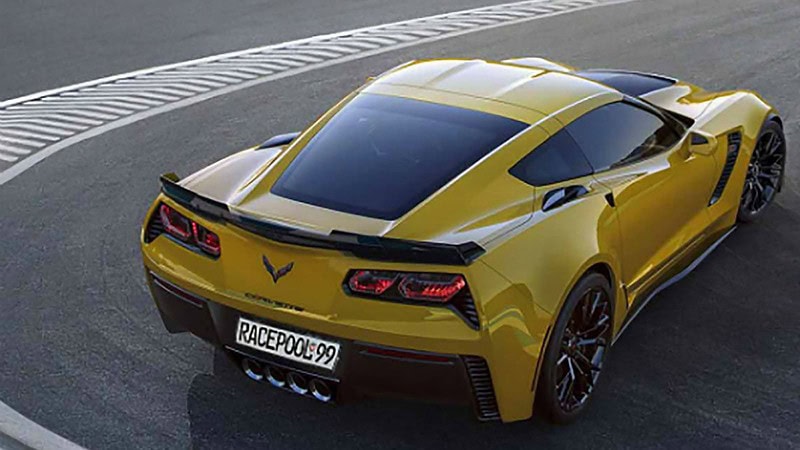 Heckansicht der Corvette Z06 C7.R selber fahren