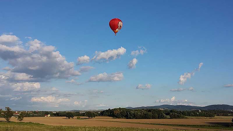 Heißluftballonfahrt über Sachen