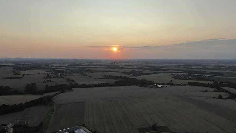 Aussicht aus einem Heißluftballon