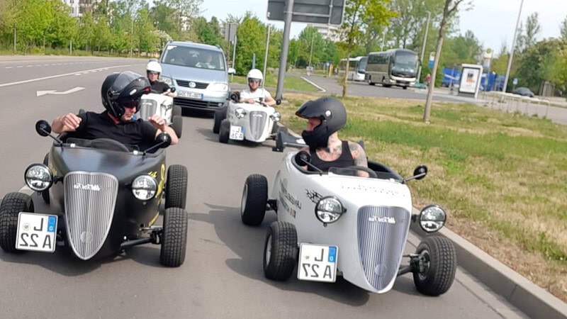 Hot Rod Tour Leipzig - Ansicht von Vorn der zwei Hotods