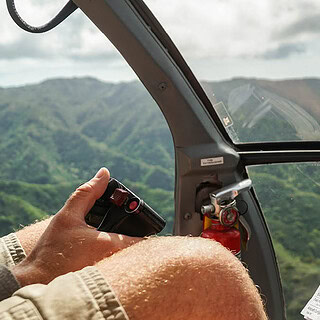 Ausblick aus dem helicopter