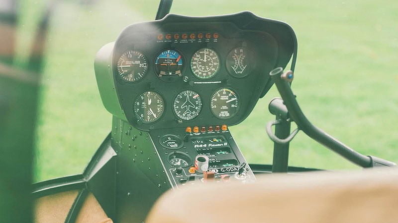 Hubschrauber Cockpit