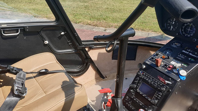 Hubschrauber Cockpit von innen