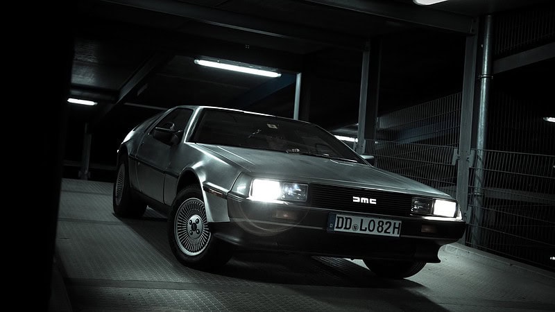 DeLorean in der Tiefgarage - Rundfahrt im DeLorean in Dresden