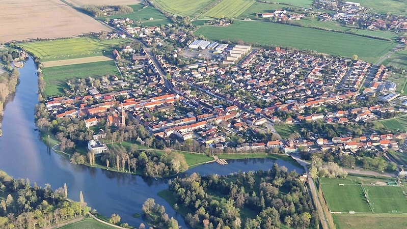 Blick auf die Stadt aus der Vogelperspektive