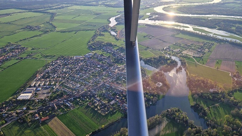 Blick auf eine Stadt aus der Vogelperspektive