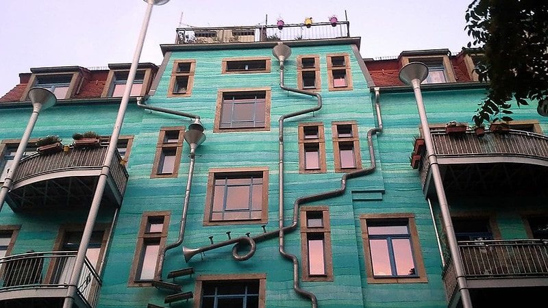 Frontansicht Haus, Stadtspiel Verführung Dresden