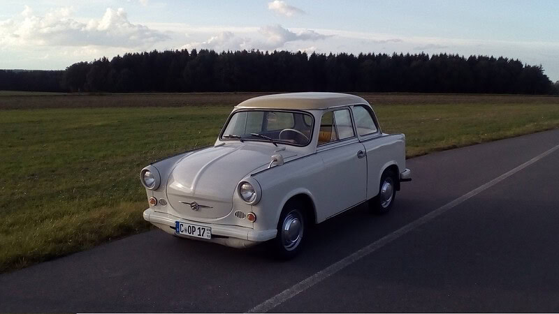 Trabi P60 in Chemnitz auf einer Landstraße