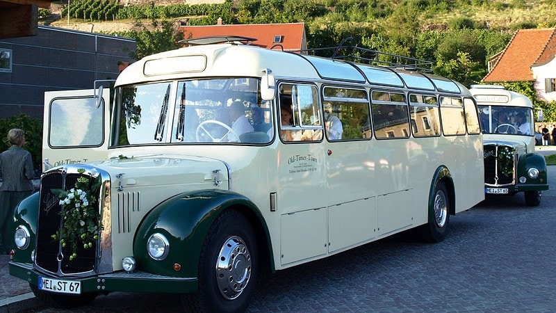 Oldtimerbus Weinzeit entlang der Elbe - Ausflug im Oldiebus