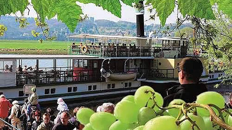 Dampfschiff beim Erlebnis Sächsische Weinstraße in Dresden