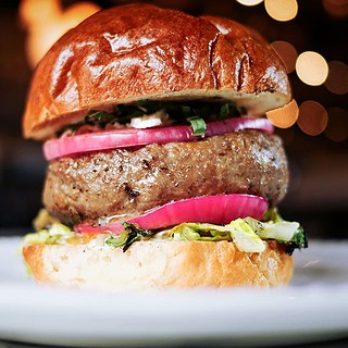 großer Burger vom Kochkurs in Dresden