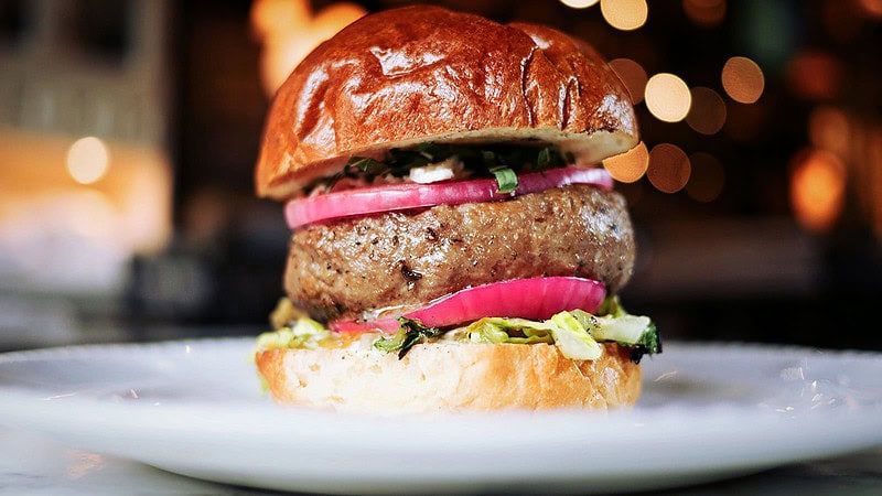 großer Burger vom Kochkurs in Dresden