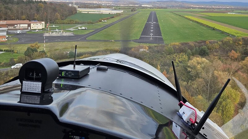 Ausblick aus der Cessna bei der Landung