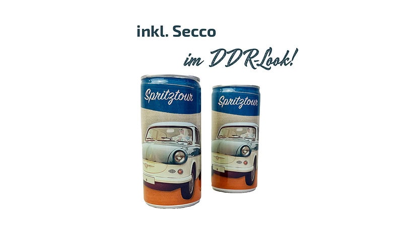 DDR Stil - Secco für die Erlebnisgeschenkbox Trabi und DDR Dinner