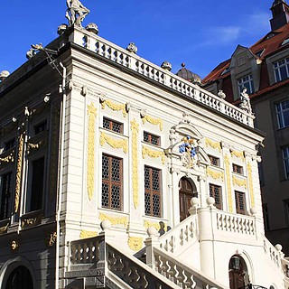 imposantes Haus, Stadtspiel Verführung Leipzig