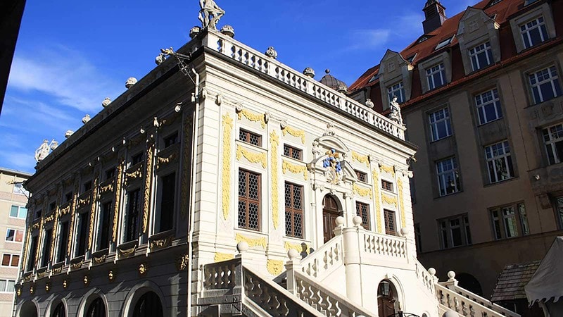 imposantes Haus, Stadtspiel Verführung Leipzig