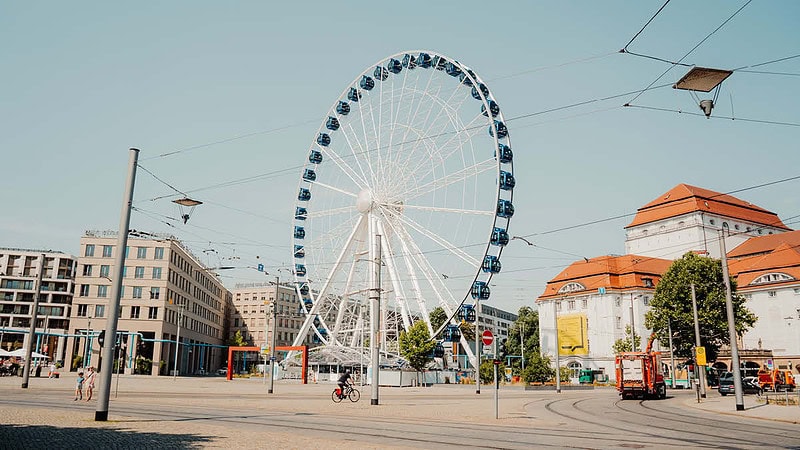 Frühstück im Riesenrad Dresden - Ansicht des Riesenrades