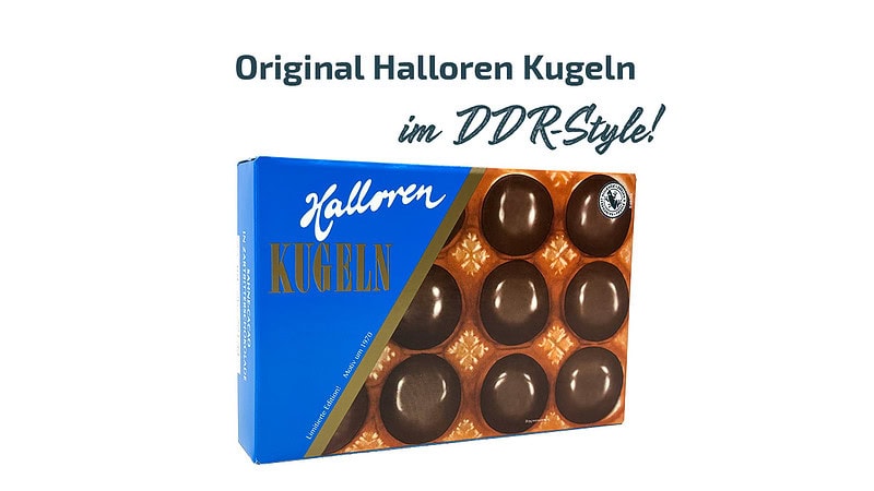 Hallorenkugeln als Bestandteil der Geschenkbox für Trabi und DDR Erlebnisse