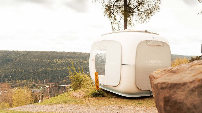 Aussicht des Cubes vom Berg in die Natur